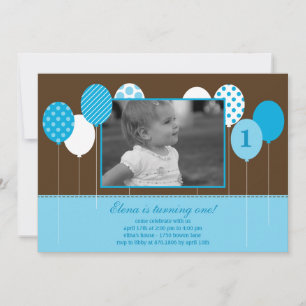 Fotografía de los globos modernos Invitación al cu
