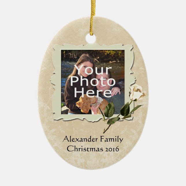 Fotografía de marco Rosa de época Ornamento de Nav (Frente)