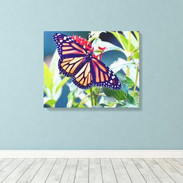 Fotografía de mariposa monarca Decoración de pared (Insitu (piso de madera))