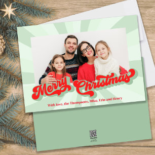 Fotografía de Navidad de Feliz de Feliz Verde y Ro
