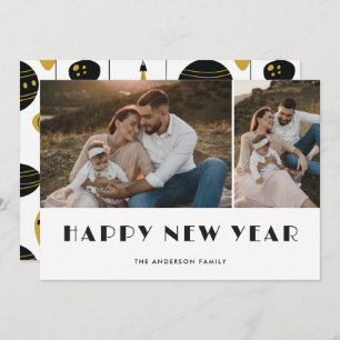 Fotografía de Ornamentos de Navidad Tarjeta de Año