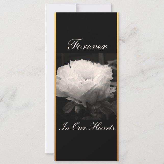 Fotografía de Peony Floral 3 Invitación funeraria (Anverso)