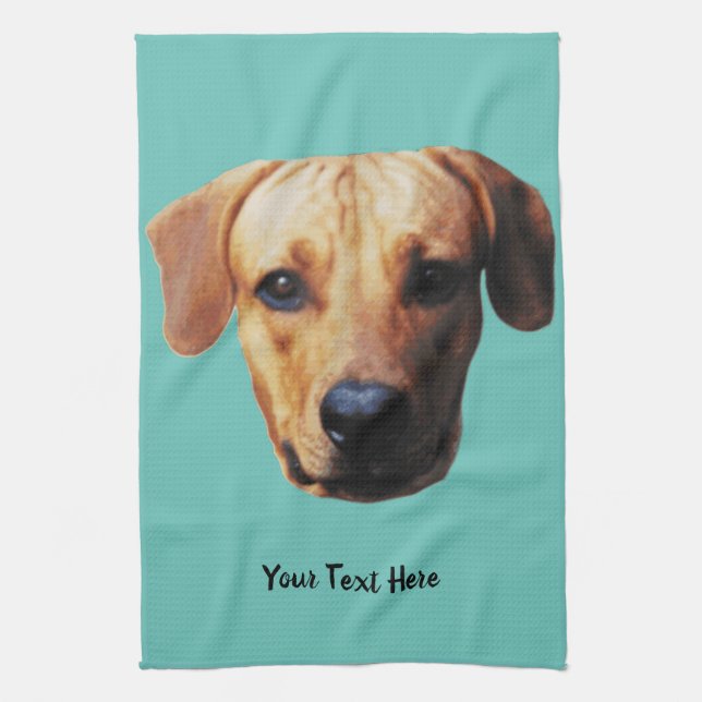 Fotografía de perro personalizada Toalla de té imp (Vertical)