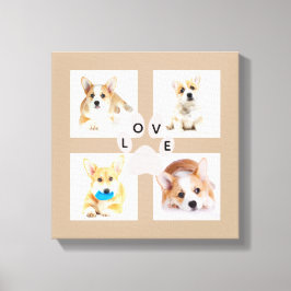 Fotografía de perro y colegio de impresión de pata