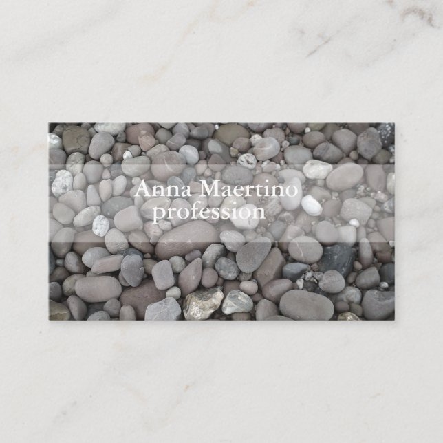 Fotografía de piedras Resumen Tarjeta de visita de (Anverso)