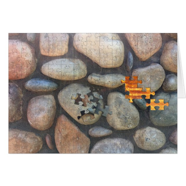 Fotografía de River Rock Wall Resumen Estilo famil (Anverso (Horizontal))