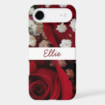 Fotografía de rosas rojas monogramada