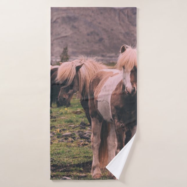 FOTOGRAFÍA DE SHALLOW FOCUS DE CABALLOS (Toalla de baño)