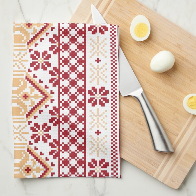 Fotografía de toallas de cocina personalizadas (Doblado Cuarto)