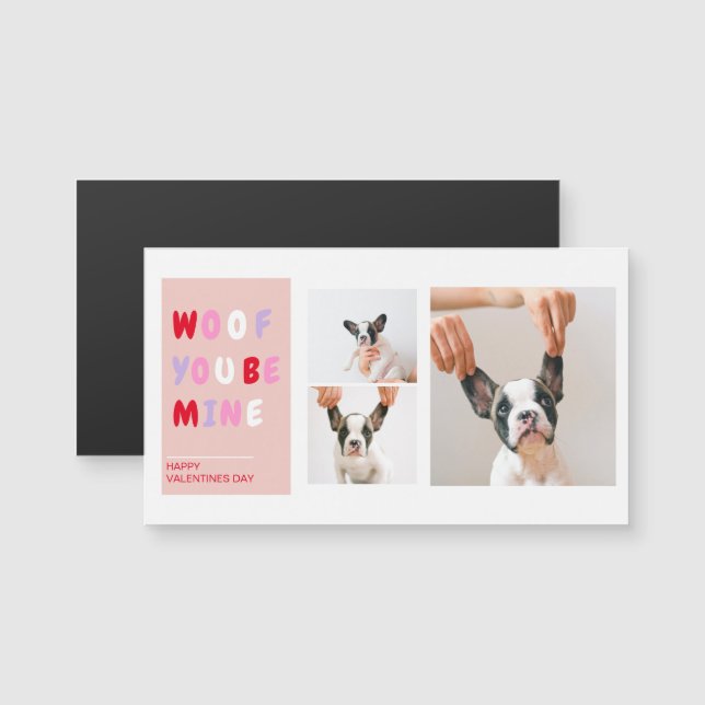 Fotografía de tres grupos | Perro Valentines Gift (Anverso/Reverso)