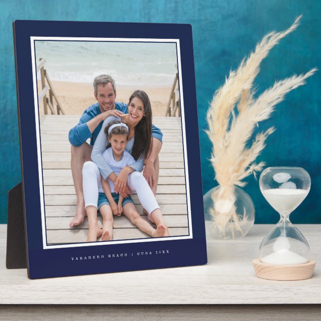 Fotografía de vacaciones familiares, marco de la a (Lado)