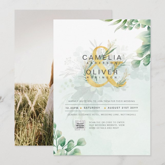 FOTOGRAFÍA DE Vegetación PRESUPUESTARIA Invitación (Anverso / Reverso)