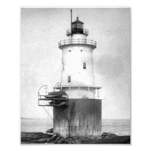 Fotografía del faro de la roca de la ballena