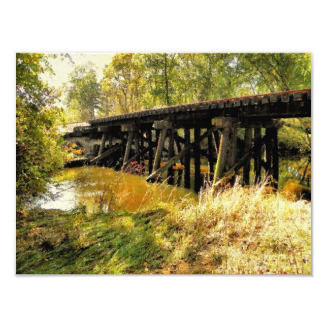 Fotografía del ferrocarril de otoño (Frente)