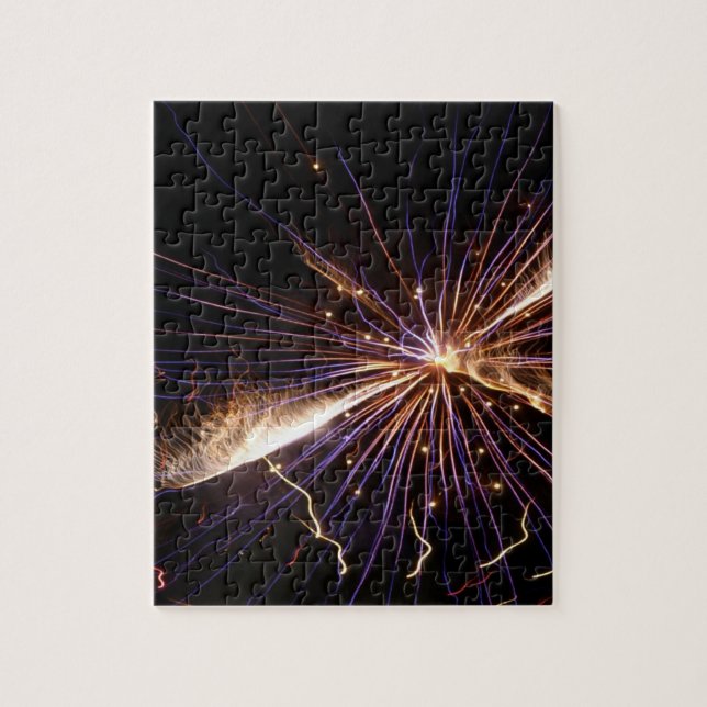 Fotografía del rompecabezas de fuegos artificiales (Vertical)