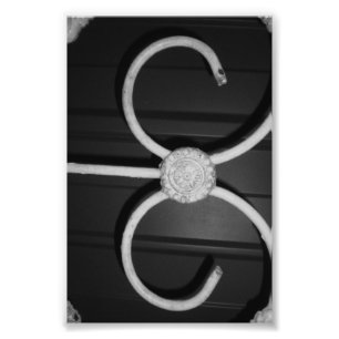 Fotografía E8 4x6 blanco y negro de la letra del