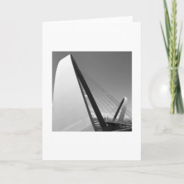 Fotografía en blanco y negro de la tarjeta puente