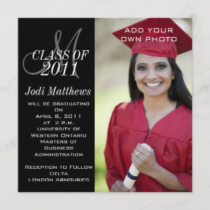 Fotografía en monograma de invitaciones a graduaci