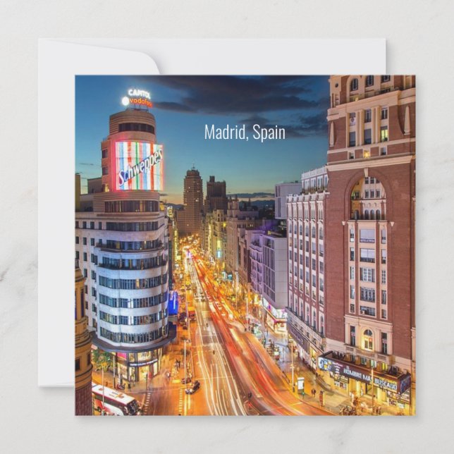 Fotografía escénica de Madrid, España, (Anverso)