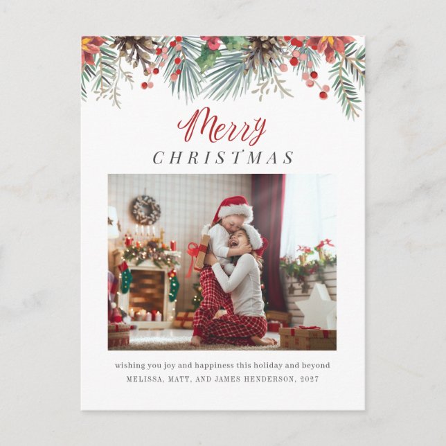 Fotografía familiar Botánica Feliz Navidad (Anverso)