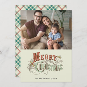 Fotografía familiar simple Feliz Navidad