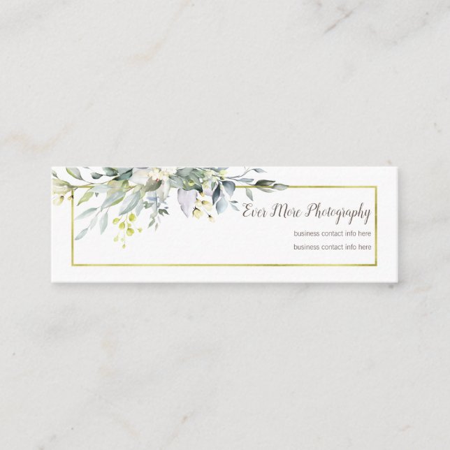 Fotografía floral de la tarjeta de visita de Boho (Anverso)
