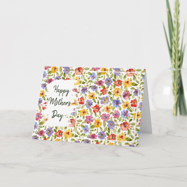 Fotografía floral de la tarjeta del Día de la Madr (Anverso)