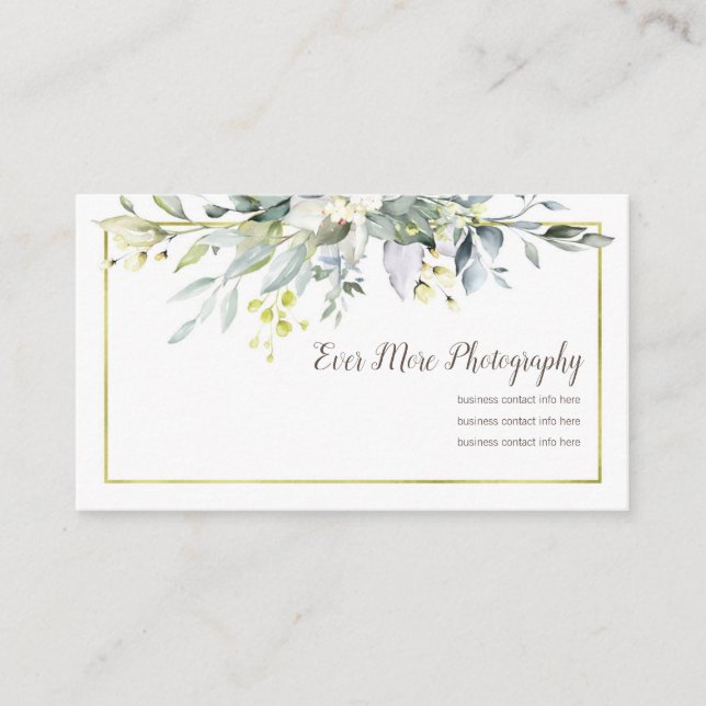 Fotografía floral de las tarjetas de visita de (Anverso)