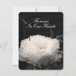 Fotografía floral del Peony 1 invitación fúnebre