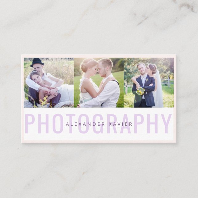 Fotografía fotográfica Tarjeta de presentación (Anverso)