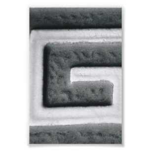 Fotografía G2 4x6 blanco y negro de la letra del