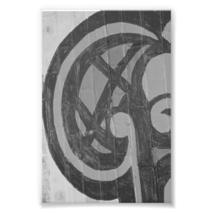 Fotografía G4 4x6 blanco y negro de la letra del