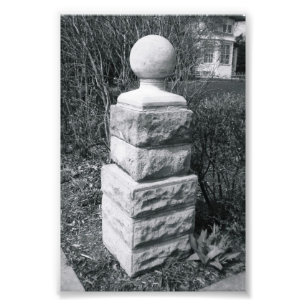 Fotografía I8 4x6 blanco y negro de la letra del