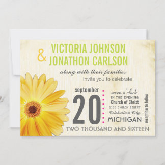 Fotografía Invitaciones a la boda de Gerber Daisy