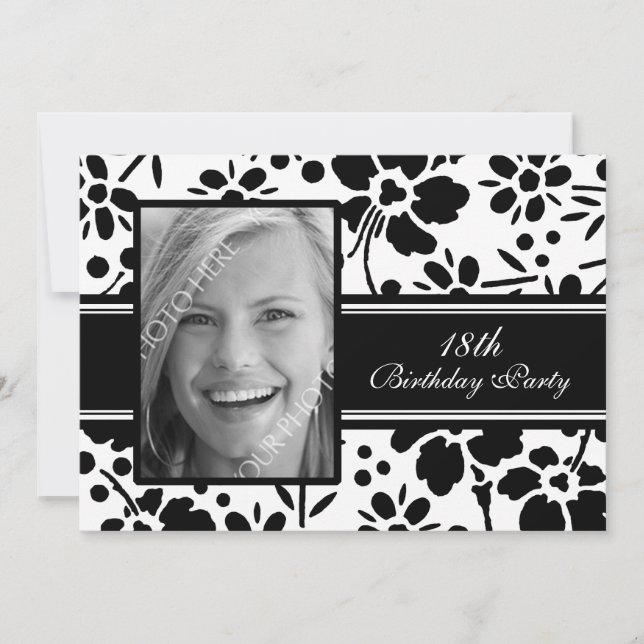 Fotografía invitaciones a la fiesta de cumpleaños  (Anverso)