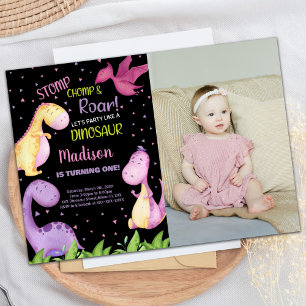 Fotografía Invitaciones de cumpleaños a los dinosa