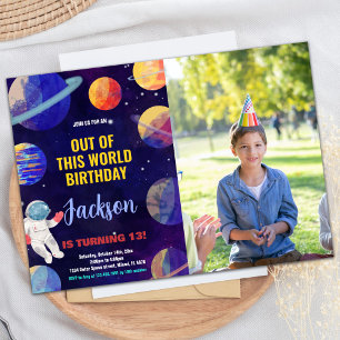 Fotografía Invitaciones de cumpleaños al espacio e