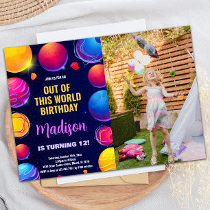 Fotografía Invitaciones de cumpleaños al espacio e