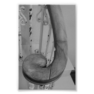 Fotografía J5 4x6 blanco y negro de la letra del