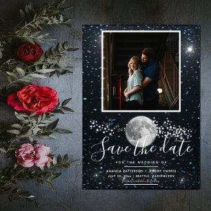 Fotografía lunar Guardar la invitación de fecha
