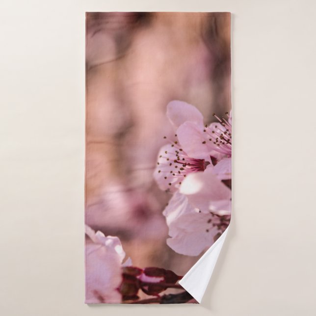 FOTOGRAFÍA MACRO DE BLOQUEAR BLOSSOMS DE CÉERRÍA R (Toalla de baño)