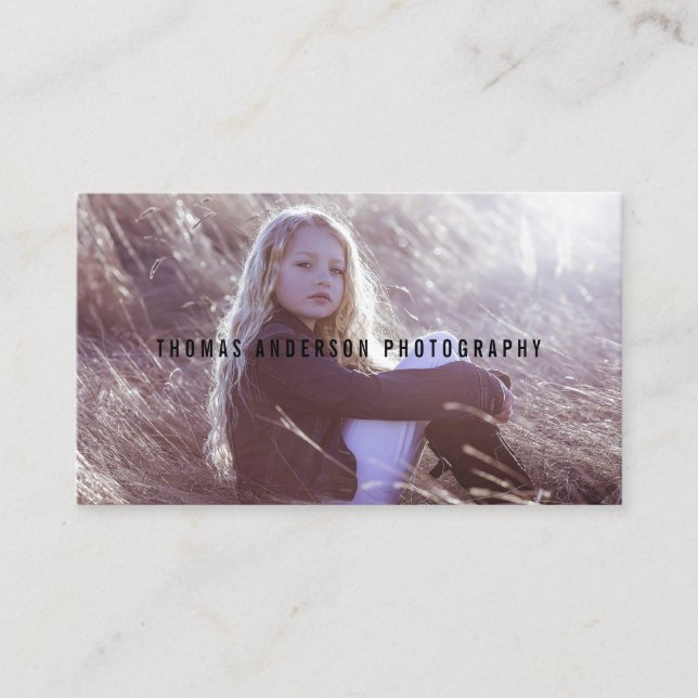 Fotografía Mínima Simple Overlay | Tarjeta de pres (Anverso)