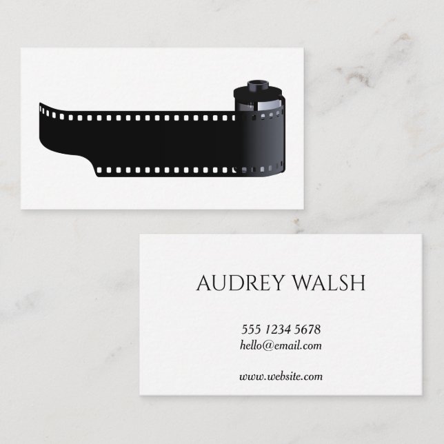 Fotografía minimalista Foto Tarjeta de visita simp (Anverso / Reverso)