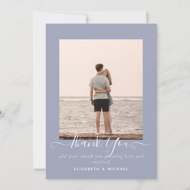 FOTOGRAFÍA MINIMALISTA GRACIAS  Azul Polvoriento (Anverso)