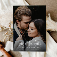 Fotografía moderna de caligrafía Save the Date Mag