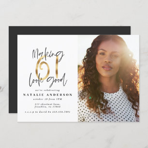 Fotografía moderna de oro y negro en el cumpleaños