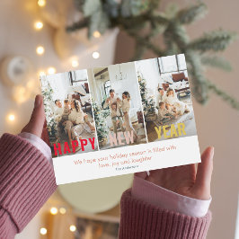 Fotografía moderna del colegio y Feliz Año Nuevo