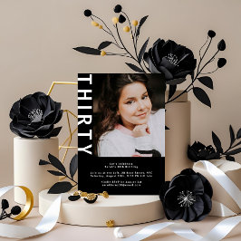 Fotografía moderna Invitación a cumplir 30 años - 