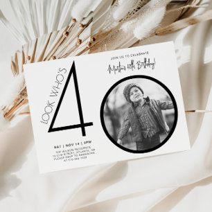 Fotografía moderna Invitación a cumplir 40 años
