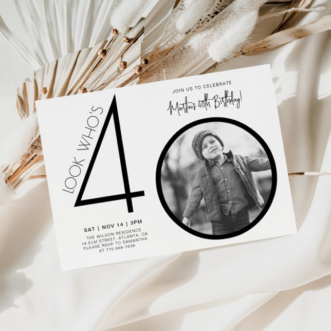 Fotografía moderna Invitación a cumplir 40 años (Subido por el creador)
